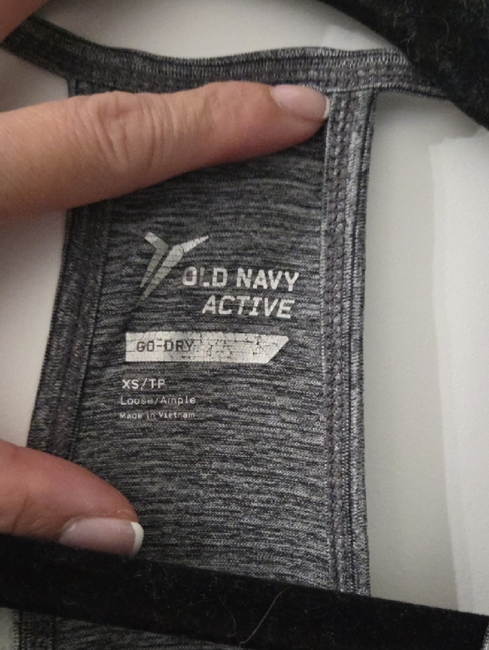 Old Navy Activewear Striped High-Neck Halter Racerback Tank - Picture 3 of 3